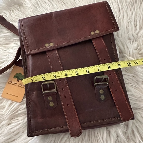 Rustic Town brown leather crossbody satchel bag purse handbag NWT‎ - Picture 8 of 13